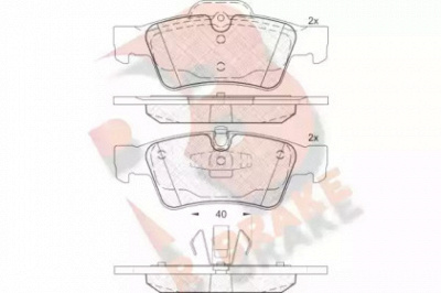 R BRAKE rb1770 -  Комплект тормозных колодок, дисковый тормоз